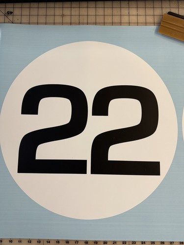 Vinyl Race Classic Number Circle Racing Door Hood Decal 2 Pack 20 ...