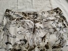 CHICO's (White/Charcoal/Olive) FLORAL Print CROP Pant Sz 2.5 (L) 22 Inseam — photo 3