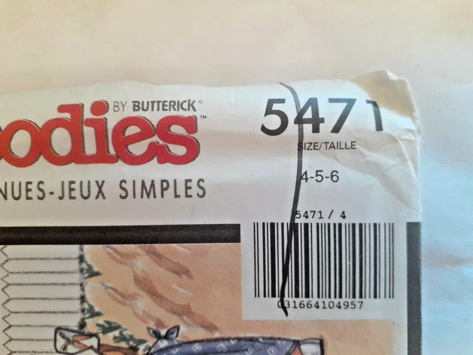 Butterick 5471 Top Pants Headband Sewing Pattern Girls 4 5 6 UC Fast Busybodies - Image 3 of 4