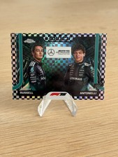 2025 Topps Chrome F1 George Russell Kimi Antonelle Checker Flag Refractor Duo