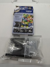 Brother LC75BK XL Ink Cartridge Black High Yield 600+ Pages .exp 7/28