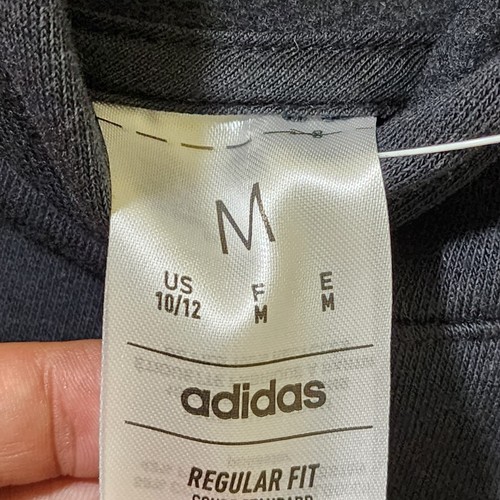 adidas Pullover Hoodie Girls' Medium Black Essential Graphic New - Picture 6 of 9