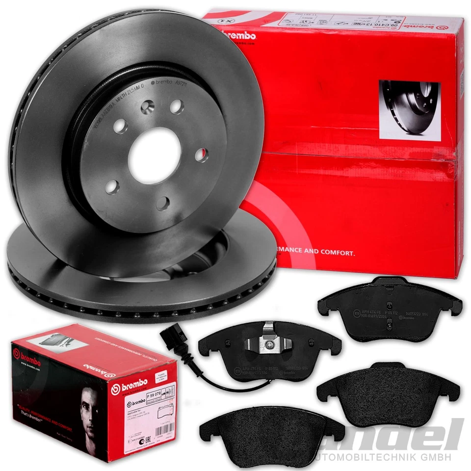 Brembo Disques De Frein + Plaquettes Avant+Arrière Audi Q3 Jusqu’à 10/2014 - Photo 2/4