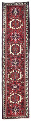 2'4 X 9'9 ft Handmade Red Geometric Tribal Style Runner Rug Hallway Carpet