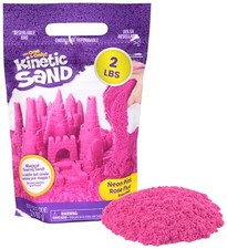 Kinetic Sand, 2lbs Pink Play Sand, Moldable Sensory Toys for Kids, Resealable Ba