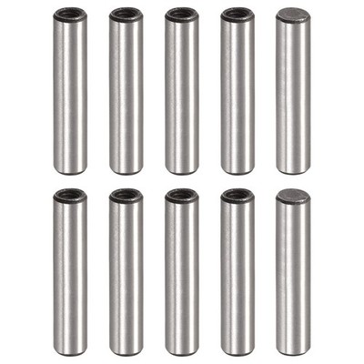 M3 Internal Thread Dowel Pin 10pcs 5x25mm Chamfering Flat Carbon Steel Pin