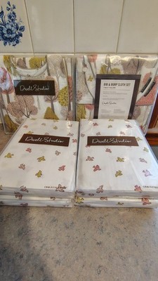 4 Pack Of Bird Fitted Crib Sheets 4 Bibs And 2 Burp Cloths By Dwell Studio