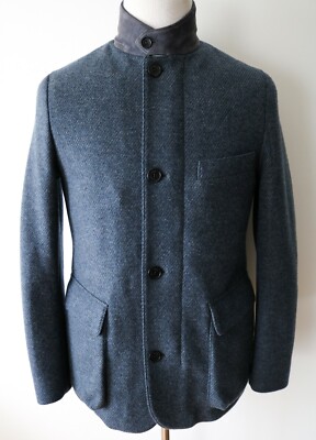 LORO PIANA Blue Roadster Cashmere Castorino Nutria Fur Lined Jacket Coat 3XL 