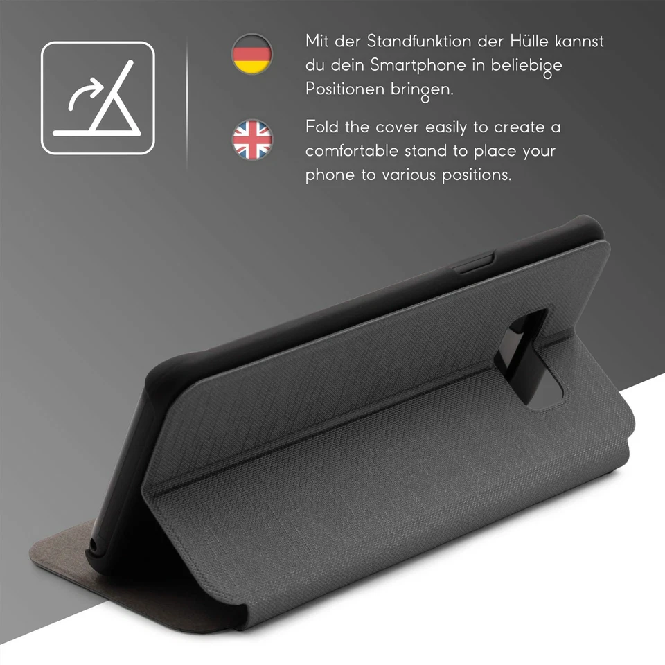 Samsung Galaxy Note 4 A3 A5 A7 (2015, 2016, 2017) View Case Flip Wallet Cover - Image 4 of 4