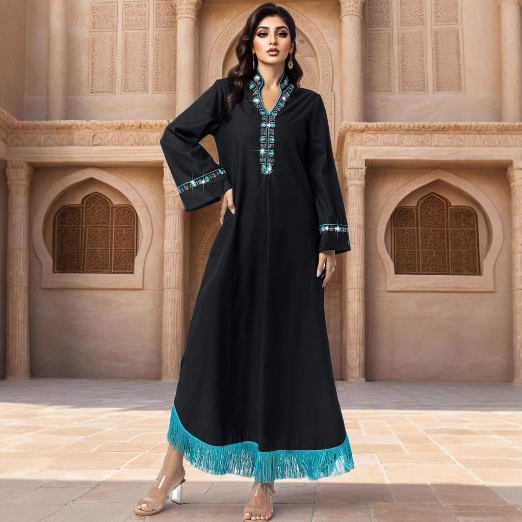dresses are long islam Mashallah Tabarakallah! My sister in islam looks beautiful in her Layla  Abaya! Allahumma Barik