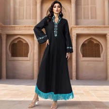 Kaftan Dubai Women Evening Long Dress Abaya Elegant Muslim Robe Party Gown Arab