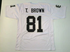 UNSIGNED CUSTOM Sewn Stitched Tim Brown White Jersey - M, L, XL, 2XL