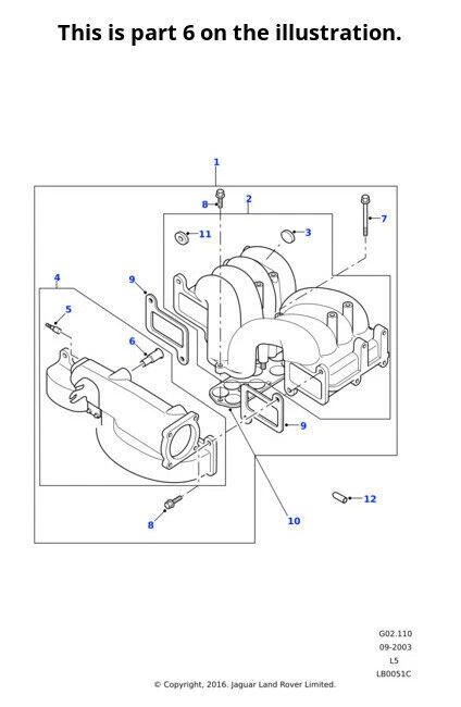 ERR6880 Discovery 2 V8 & P38 Range Rover PCV Barb , Genuine Land Rover BRAND NEW - Image 3 of 3