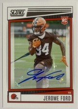 Jerome Ford RC 2022 Score Auto #333 Browns