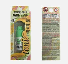Ioni Stuck On U Nail Glue Clear (3 Bottles) Free Shipping