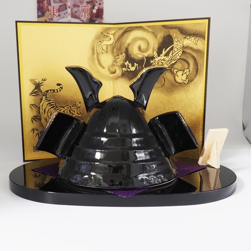 Yakushigama Japanese Samurai Helmet Kabuto GOLD Dragon Tiger Screen Armor Decor - Picture 6 of 19