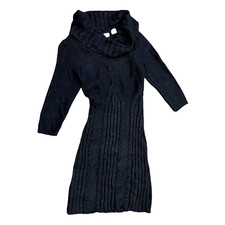 Sleeping On Snow Long Sleeve Cotton Blend Sweater Dress Women Size Small S Black