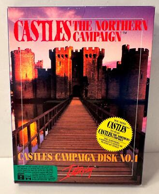 Castles The Northern Campaign Interplay 1991 IBM Big Box PC 5.25 & 3.5 Floppy