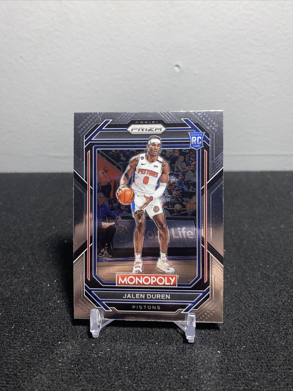 2022-23 Panini Monopoly Prizm Jalen Duren Base Rookie RC #27 Detroit Pistons