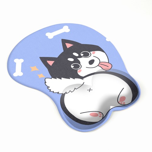 Ergonomic Mouse Pad with Gel Wrist Support 3D Funny Butt Anime Wrist Rest - 第 21/42 張圖片