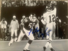 RANDALL CUNNINGHAM EAGLES MONDAY NIGHT FB 8X10 VS CARL BANKS NEW YORK GIANTS