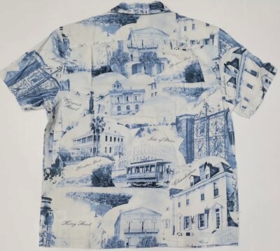 Ralph Lauren RRL Double RL Shirt Mens Blue Linen Blend Camp