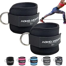Comfortable Adjustable Padded Ankle Wrist Cuffs Neoprene Padded Straps D-Ring