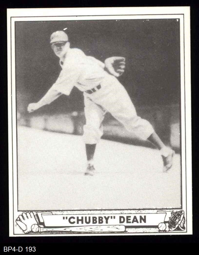 1940 Play Ball Reprint #193 Chubby Dean Athletics 8 - NM/MT