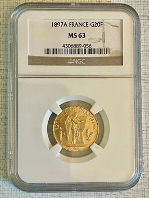 France 1897A 20 Francs Gold NGC MS63 Sku# 3873 | eBay