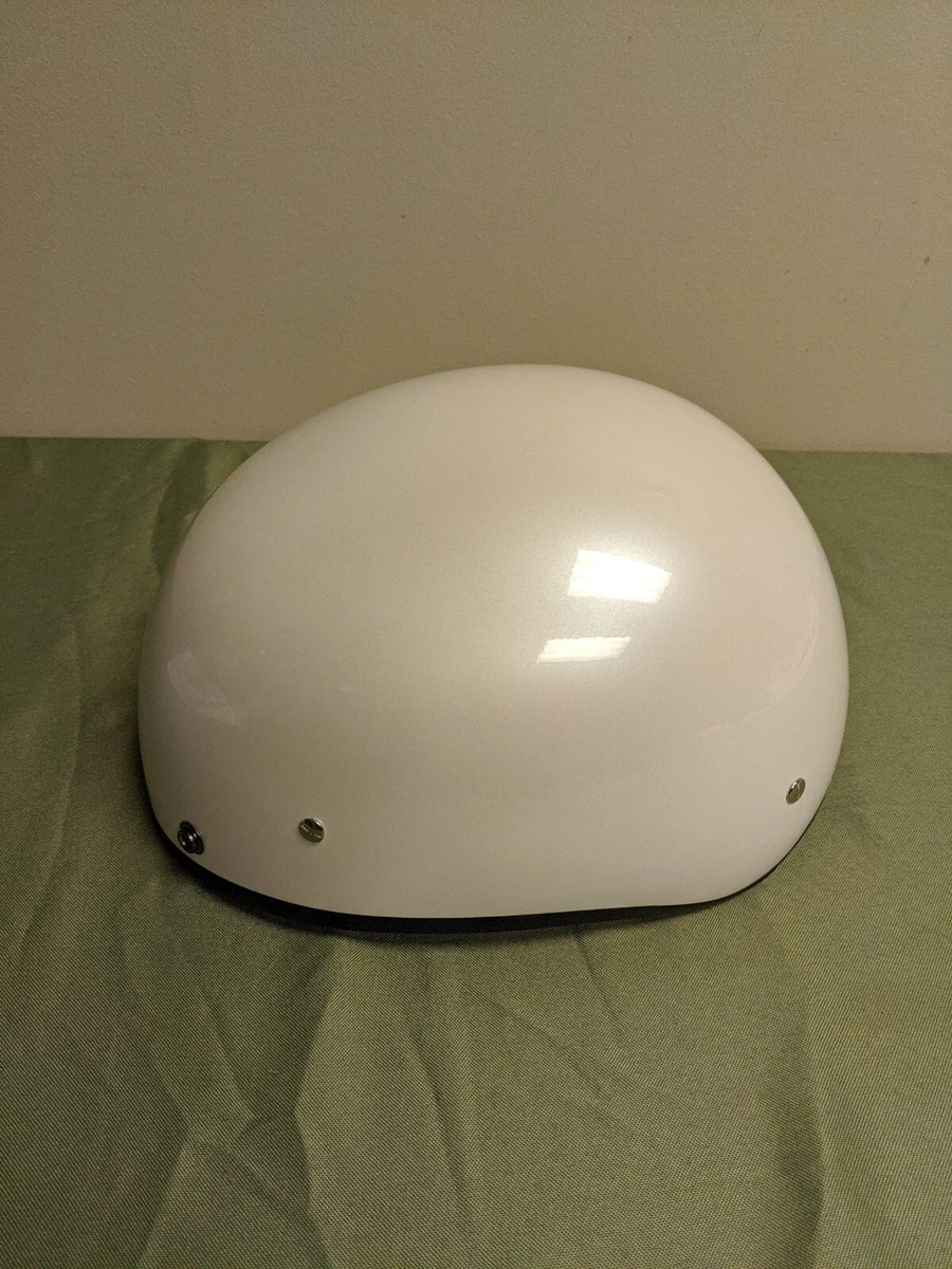 Daytona Skull Cap Motorcycle Helmet Pearl White Size 3XL 63 66 CM