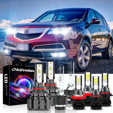 For Acura Mdx 2007-2013 8pcs Front Led Hid Headlights Hi Lo Drl Fog Light Bulbs