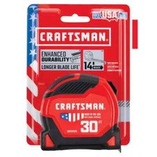 Craftsman 30' Foot Tape Measure CMHT37570 14' Max Reach