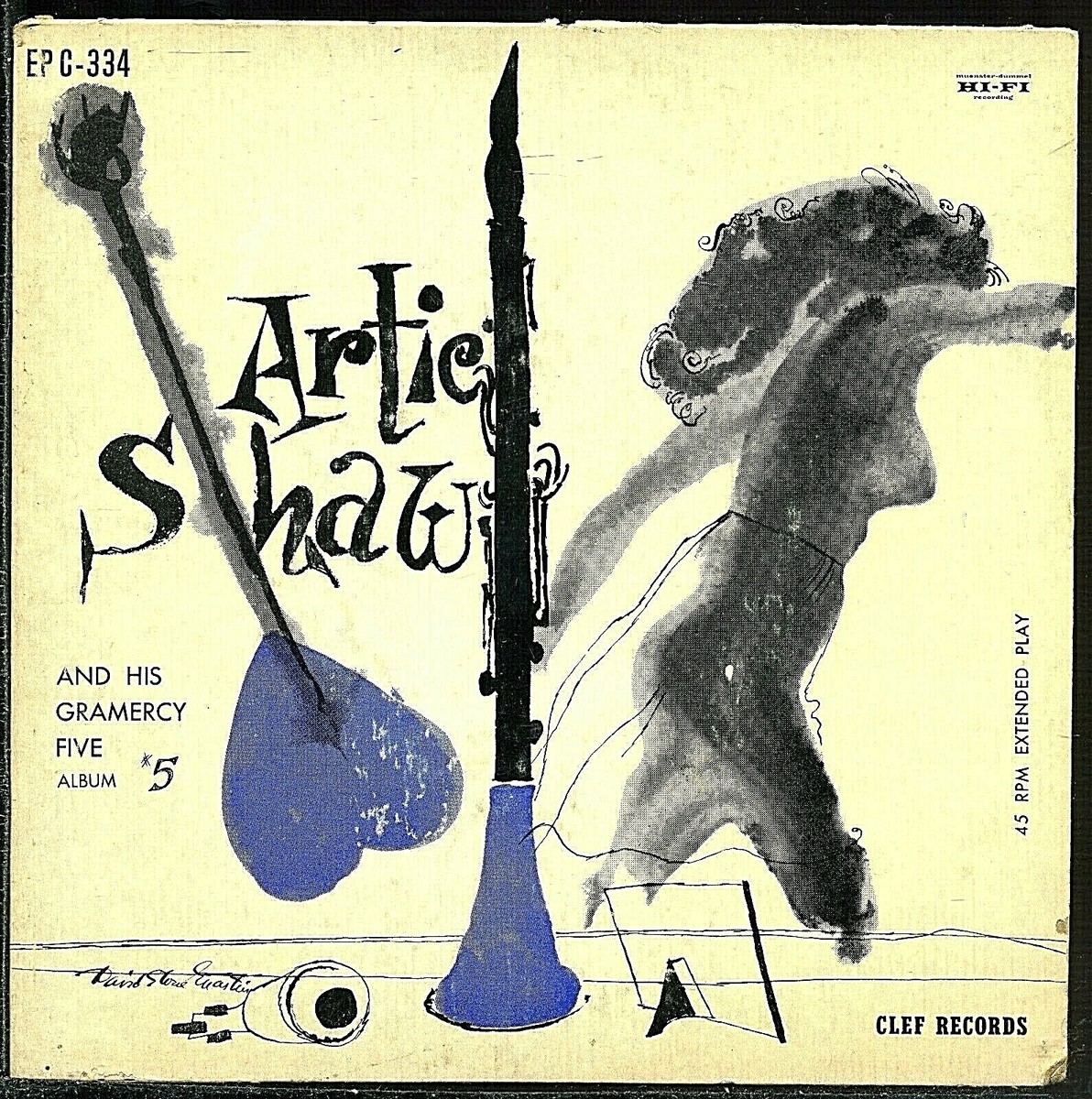 Artie Shaw and His Gramercy Five Album #5 45 EP PLAY TESTED