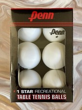 PENN 1 Star Table Tennis Balls   6 Pack, 40mm Tournament Ping Pong, BRAND NEW  