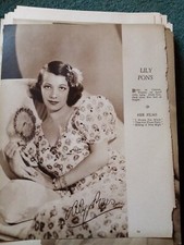 El90 Ephemera 1930s film picture lily pons 