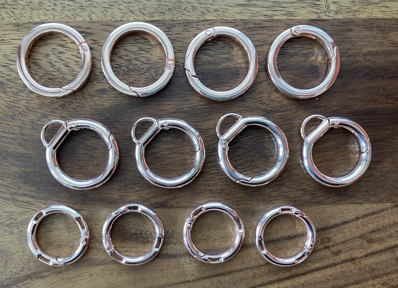 JTV Jewel School 12pc Large Spring Ring Clasp Kit Rose Gold Tone in 3 styles new