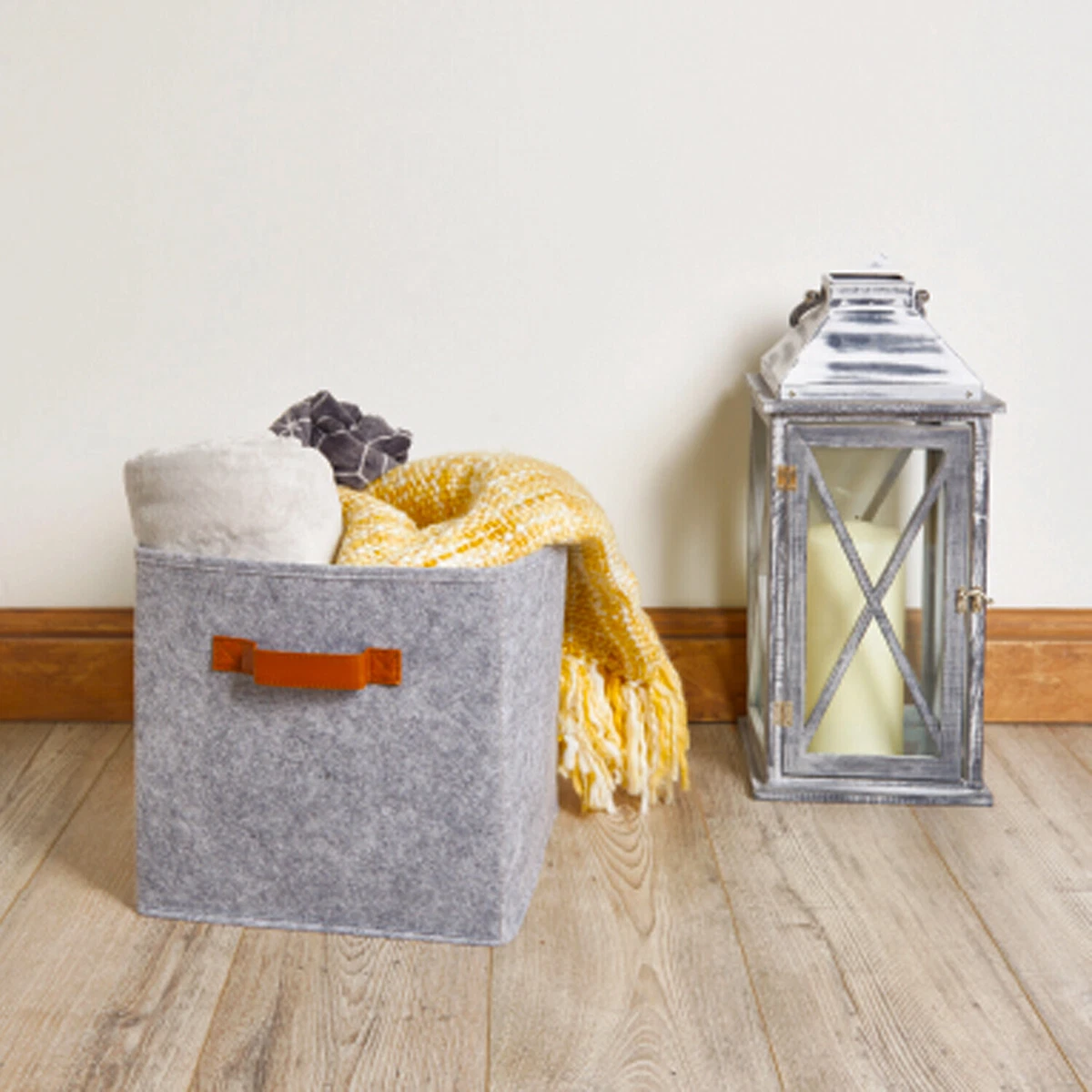 Grey cube best sale storage boxes