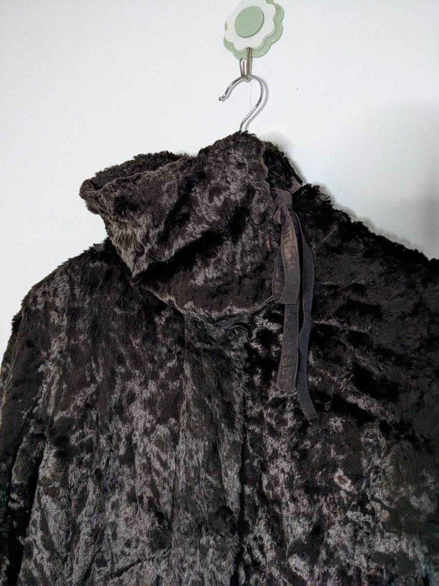 Krizia Poi Italian Designer Brownish Black Zip Front Jacket Heavy