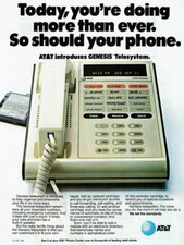 1983 Vintage Print Ad AT&T GENESIS Telesystem Telephone Phone Center Numbers