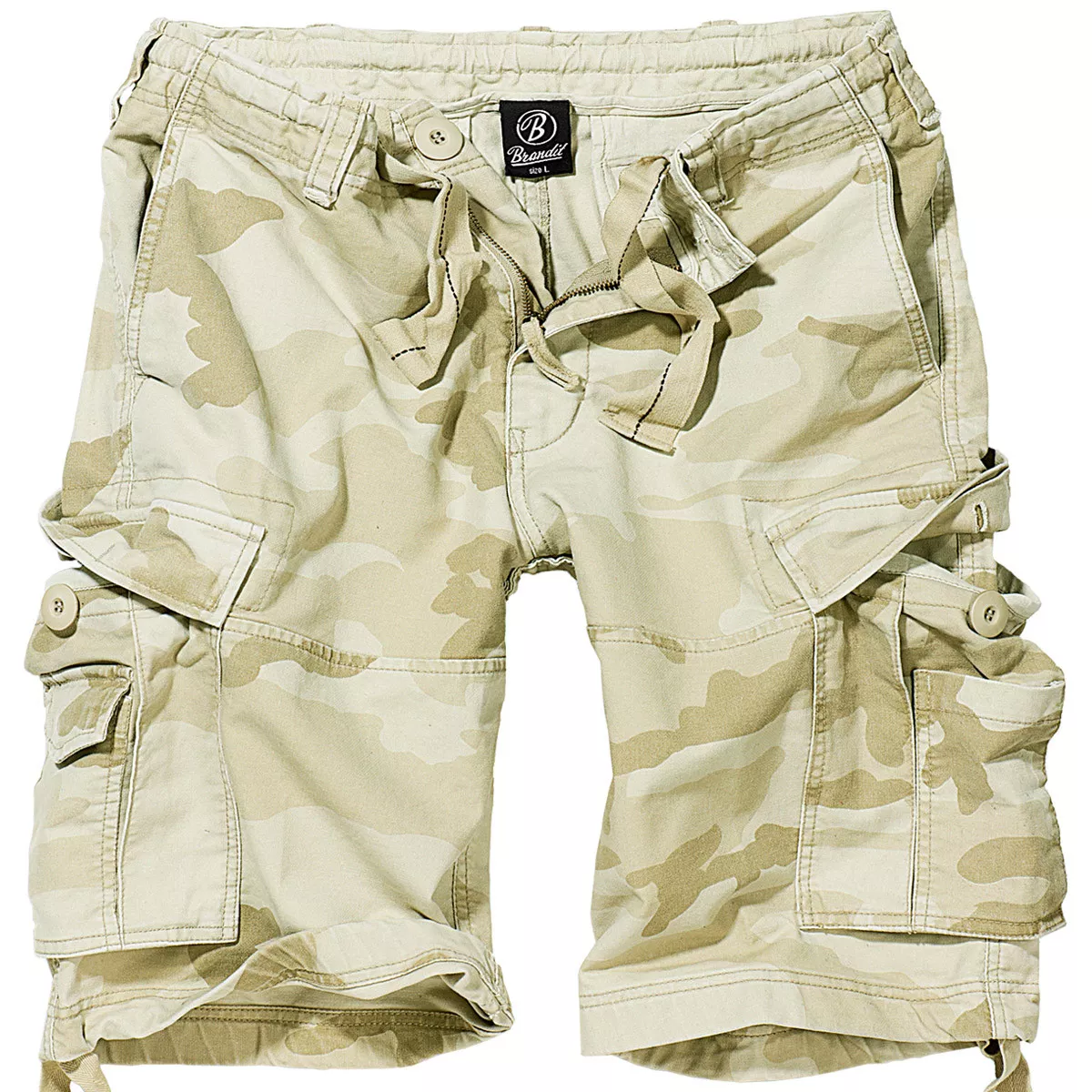 Brandit Vintage Classic Army Cargo Mens Combat Shorts Summer Cotton Sandstorm