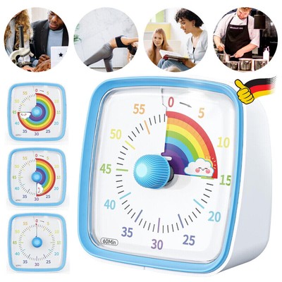 Visueller Timer 60 Minuten Countdown für Kinder Erwachsene Schule Konzentration