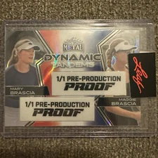 2024 Leaf Metal Pickleball Proof 1/1 RWB Lava - Maggie & Mary Brascia