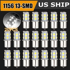 20PCS Super Bright White 1156 RV Trailer 6000K 13-SMD LED Interior Light Bulbs