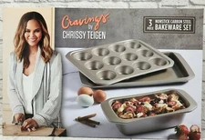Cravings by Chrissy Teigen 3-Pc. Non-stick Carbon Steel Bakeware Set