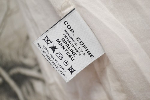 Vintage Cop Copine Opaline Manteau Designer Beige Open Coat Jacket Size L - Picture 7 of 11