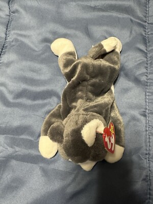 RARE - TY BEANIE BABY 1996 White & Grey Husky Nanook - Retired Original Vintage