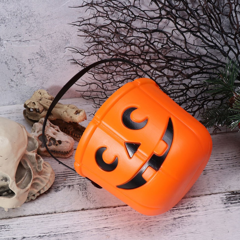 4 Pcs Halloween Buckets Decorations Pumpkin Candy Bowl Child eBay
