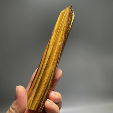 6.69" Natural Golden/Blue Chatoyant Tiger's Eye Tower, Healing Crystal Point