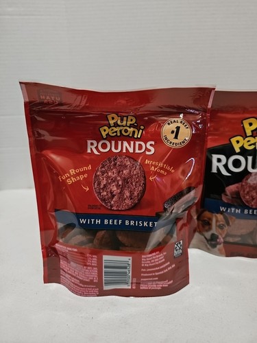 Lot Of 8👉🏻Pup-Peroni Rounds Dog Treats with Beef Brisket ~5oz ●BB: 04/11/2025 - Picture 3 of 8