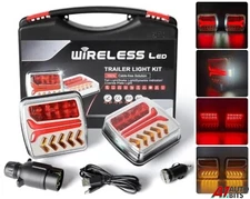 Wireless Led Rear Tail Lights Battery Operated USB Magnetic Tow Towing Trailer